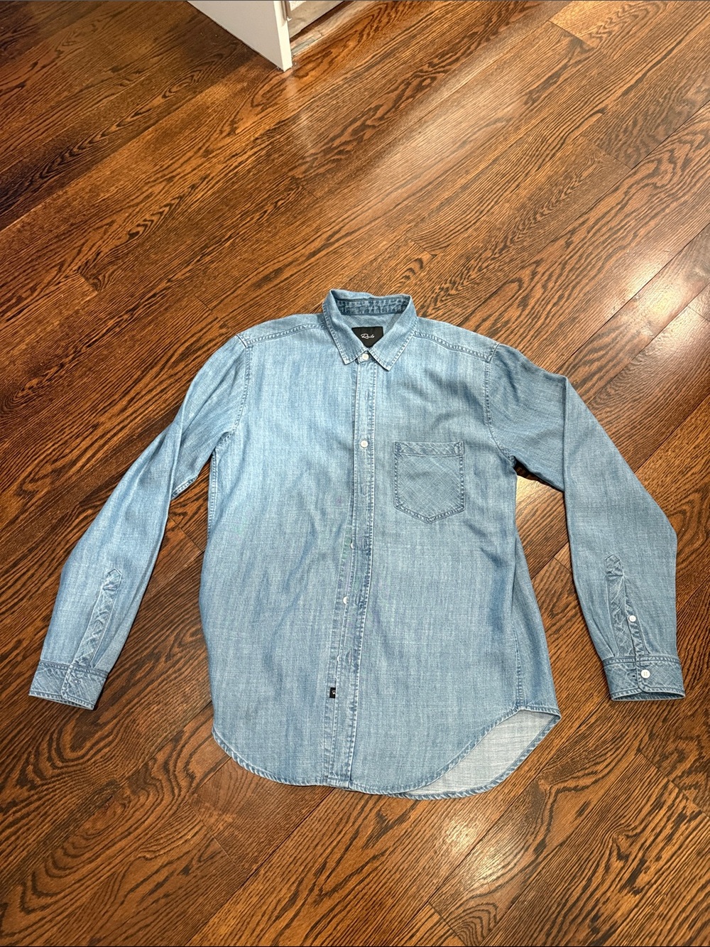 Rails Light Blue Denim Button-Down Shirt